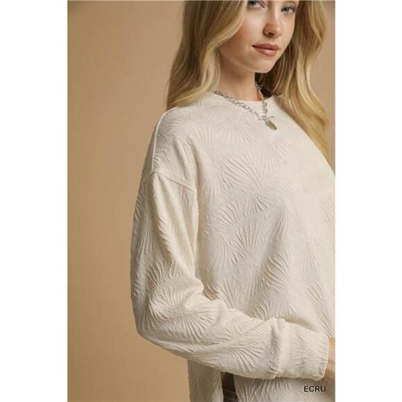 ✨NWT Umgee Textured Knit Long Sleeve Top - Picture 4 of 5